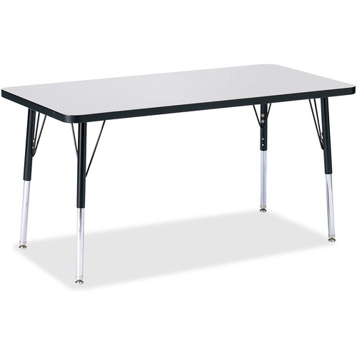 Jonti-Craft, Inc.  Activity Table, Rectangle, 24"-31"x24"x48", Black