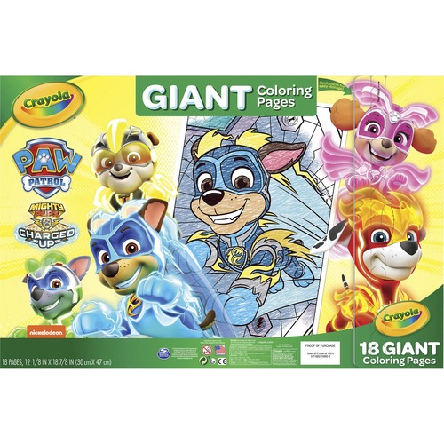 Crayola  Coloring Pages, Paw Patrol, 12-3/4"Wx1/5"Lx19-1/2"H, Multi