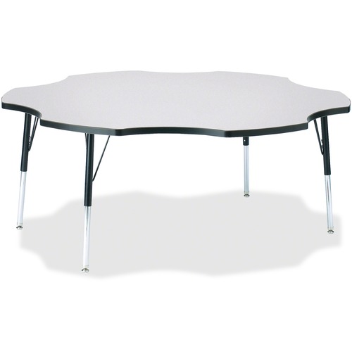 Jonti-Craft, Inc.  Activity Table, Six-Leaf, 24"-31"x60", Black