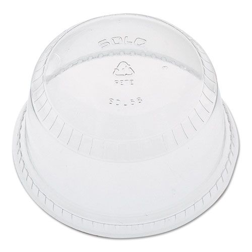 Flat-Top Dome Cup Lids, Plastic, Fits 12-14, 20oz Cups, 50/pack 20 Packs/carton