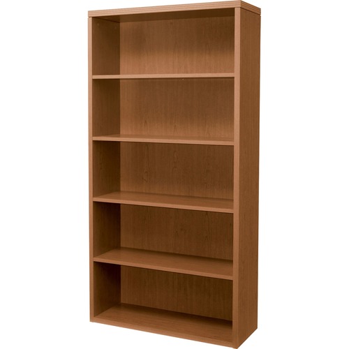 The HON Company  5-Shelf Bookcase, 36"x13-1/8"x71", Bourbon Cherry