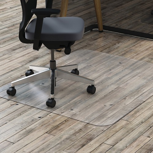 POLYCARBONATE ALL DAY USE CHAIR MAT - HARD FLOORS, 46 X 60, RECTANGLE, CLEAR