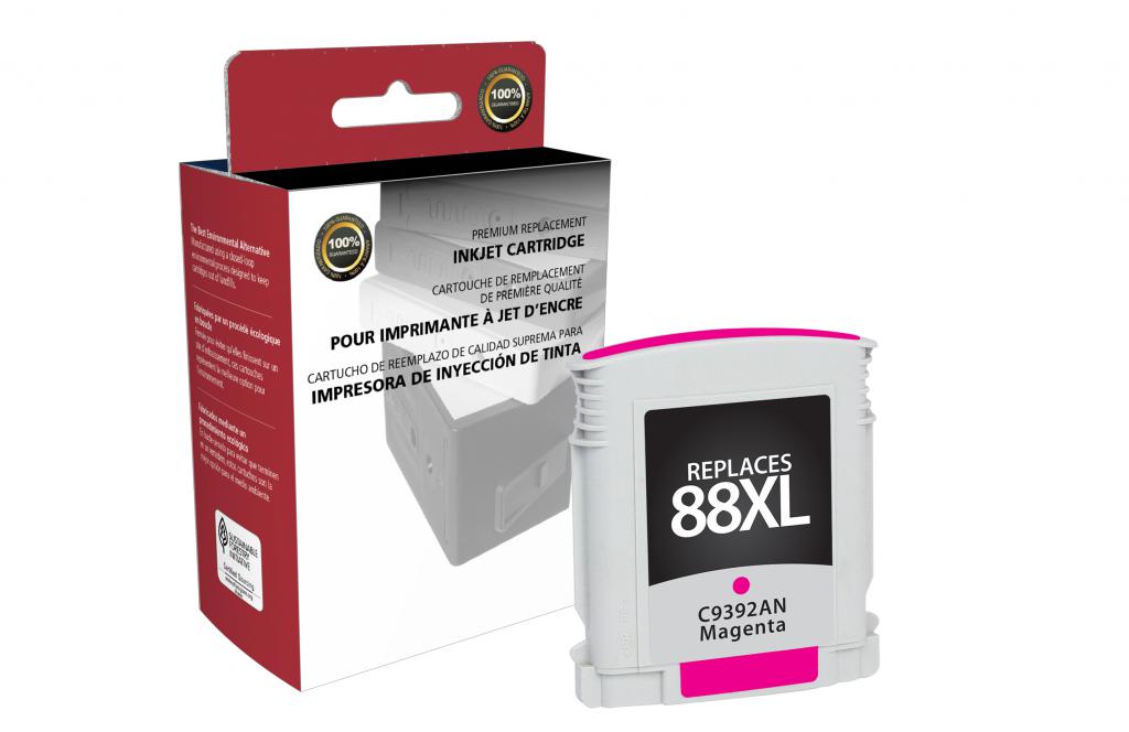 CIG Remanufactured High Yield Magenta Ink Cartridge (Alternative for HP C9392AN C9387AN 88XL) (1980 Yield)