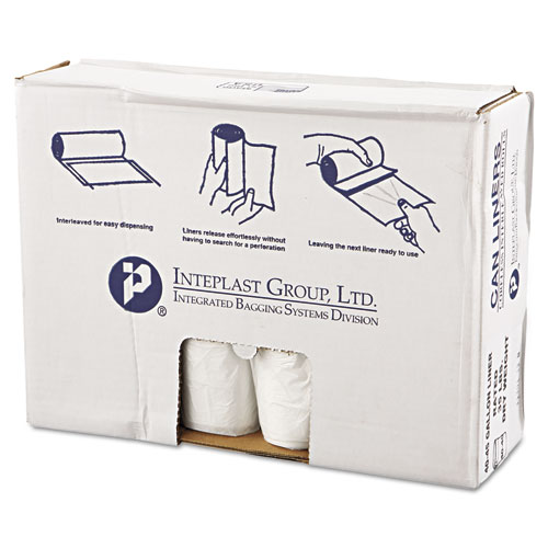 HIGH-DENSITY COMMERCIAL CAN LINERS VALUE PACK, 45 GAL, 11 MICRONS, 40" X 46", CLEAR, 250/CARTON