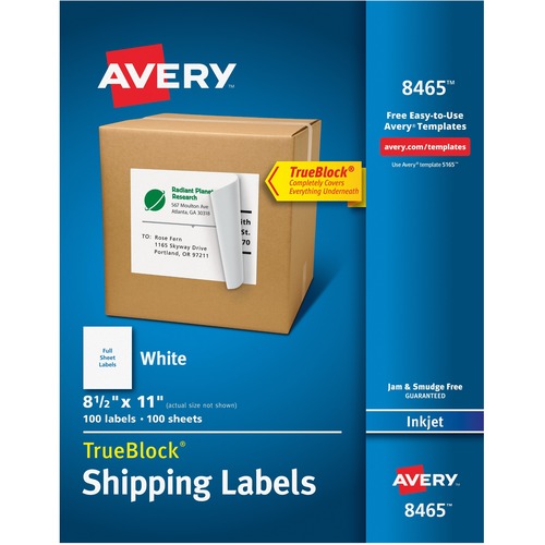 LABEL,INKJ,SHEET,8.5X11,100