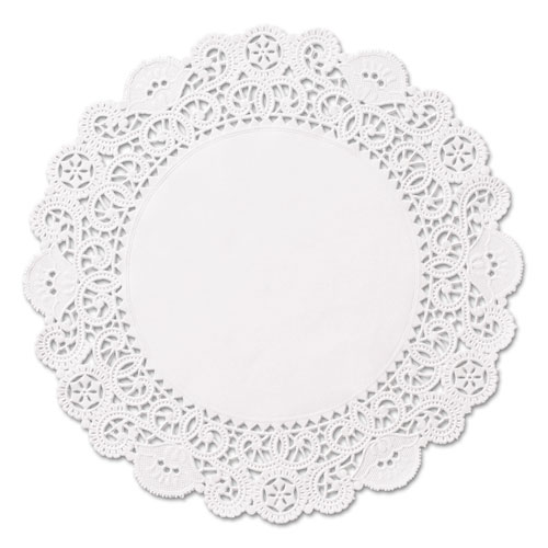 Brooklace Lace Doilies, Round, 5", White, 2000/carton