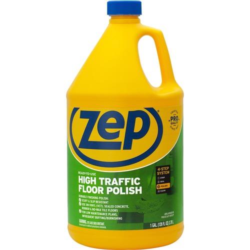 Zep Commercial  Floor Finish, Commercial High Traffic, 1Gallon, CLGN