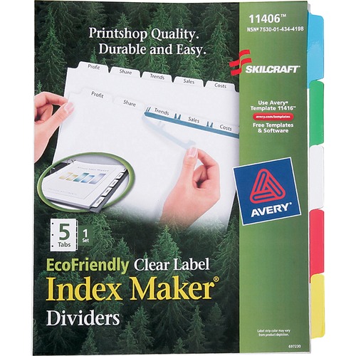 DIVIDERS,INDEX,ECO,5TAB,AST