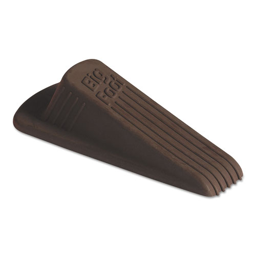 BIG FOOT DOORSTOP, NO-SLIP RUBBER, 2.25W X 4.75D X 1.25H, BROWN, 12/PACK