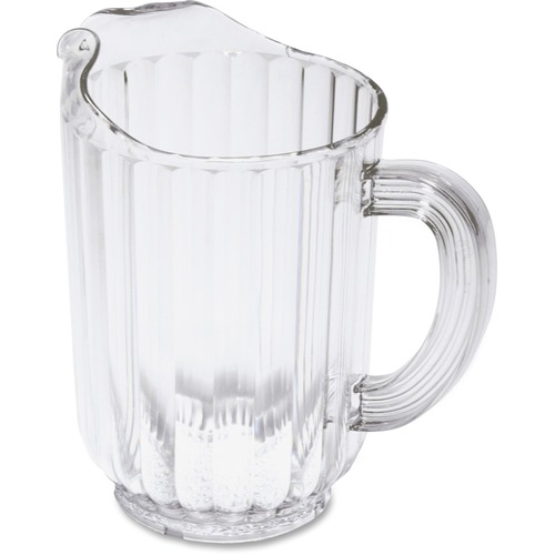 Rubbermaid Commercial Products  Pitcher, Dishwasher-Safe, Plastic, 60 oz, 6/CT, Clear