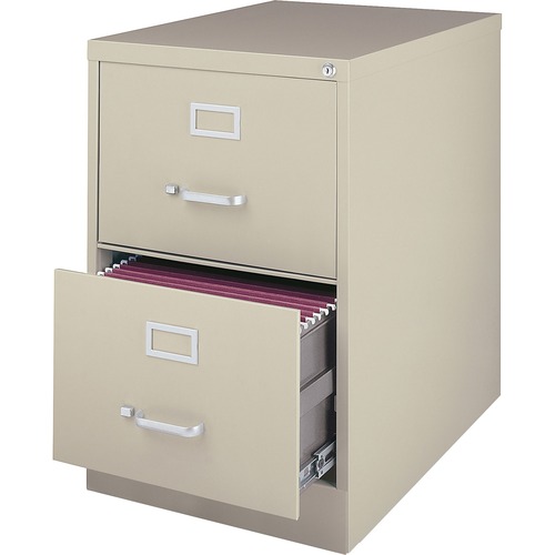 Lorell  Vertical File Cabinet, 18"x28-1/2"x28-3/4", Putty