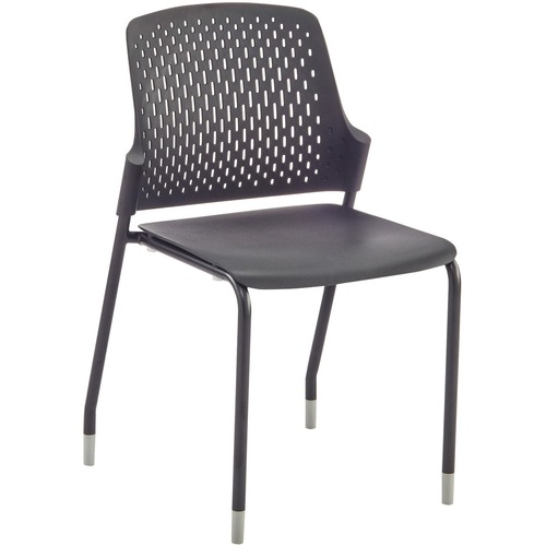 Safco  Stack Chair,No Arms,4-Leg,19-3/4"x20-1/8"x32-1/4",4/CT,Black