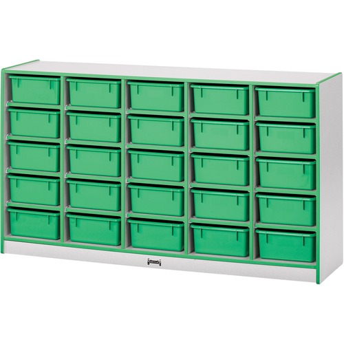 Jonti-Craft, Inc.  Mobile 25 Tub Storage,w/o Bins,35.5"x60"x15",Teal