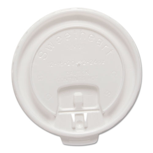 LIFT BACK AND LOCK TAB CUP LIDS FOR FOAM CUPS, FITS 12 OZ TROPHY CUPS, WHITE, 100/PACK