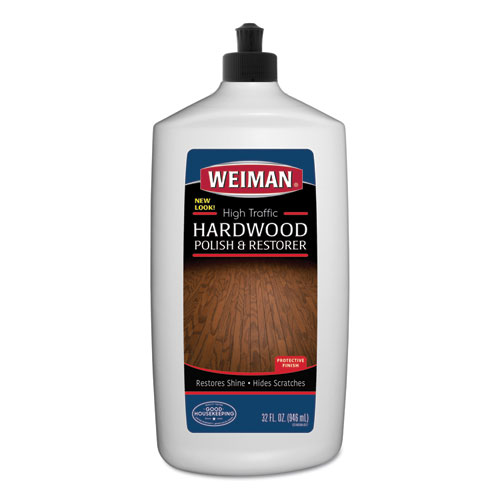 HIGH TRAFFIC HARDWOOD POLISH AND RESTORER, 32 OZ SQUEEZE BOTTLE, 6/CARTON