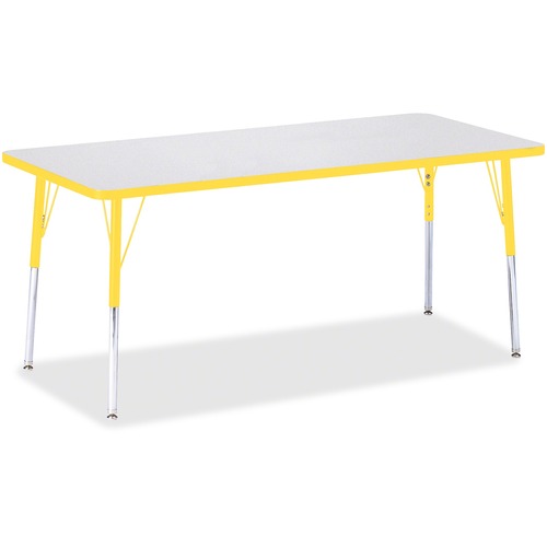 Jonti-Craft, Inc.  Activity Table, Rectangle, 24"-31"x30"x72", Yellow