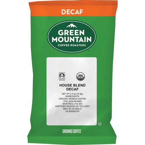 Green Mountain  Fair Trade,Organic House Blend,Coffee,Decaf,2.2oz.,50/CT