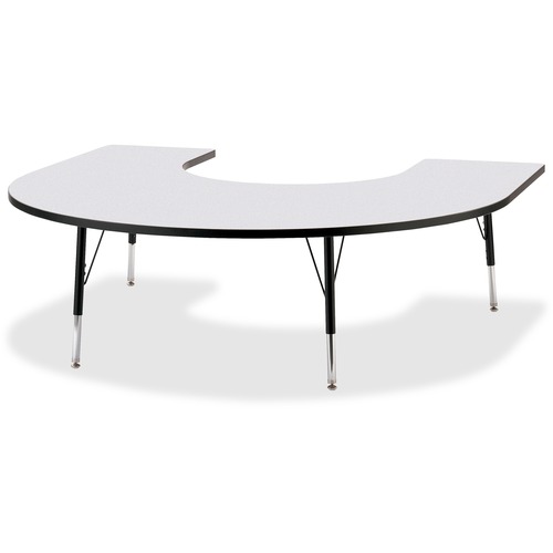 Jonti-Craft, Inc.  Activity Table, Horseshoe, 15"-24"x66"x60", Black