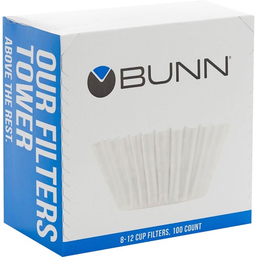 Bunn  Coffee Filters, 8-1/2"x3-1/2", 100/PK, White