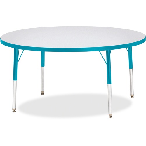 Jonti-Craft, Inc.  Activity Table, Round, 15"-24"x48", Teal