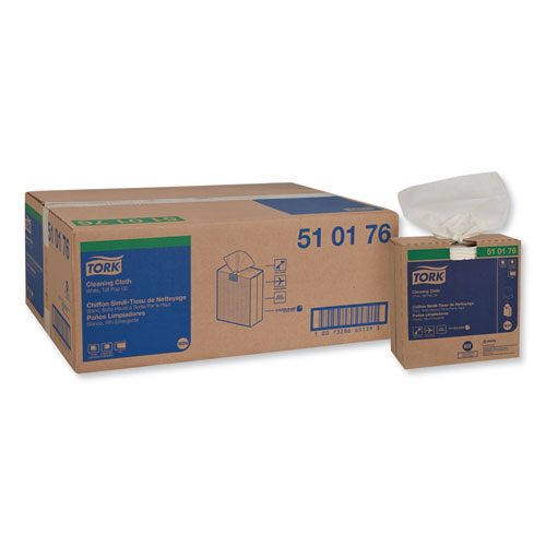 CLEANING CLOTH, 8.46 X 16.13, WHITE, 100 WIPES/BOX, 10 BOXES/CARTON