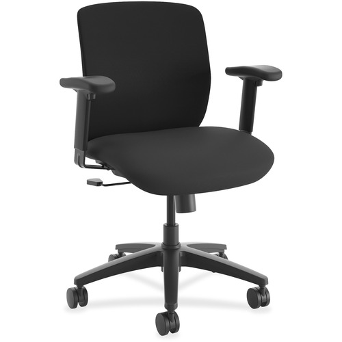 COMFORTSELECT K3 MID-BACK TASK CHAIR, SUPPORTS UP TO 250 LBS., BLACK SEAT/BLACK BACK, BLACK BASE