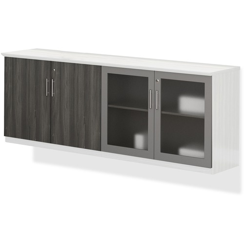 Medina Series Low Wall Cabinet With Doors, 72w X 20d X 29 1/2h, Gray Steel, Box2