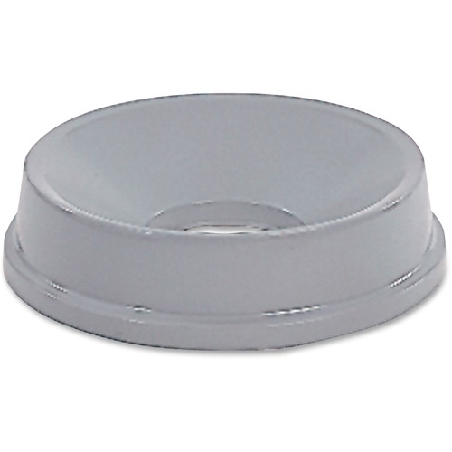 Rubbermaid Commercial Products  Funnel Top, f/Untouchable/Round Container,16-1/4"x4", Gray