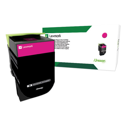 Lexmark 80C0XMG (TAA Compliant Version 80C1XM0) Magenta OEM Toner Cartridge