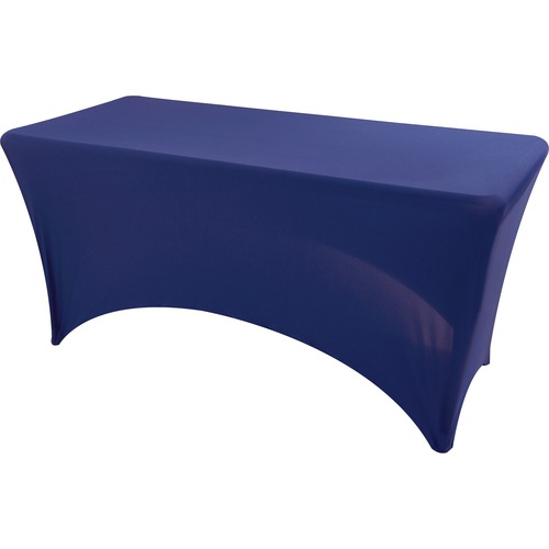 Stretch-Fabric Table Cover, Polyester/spandex, 30" X 72", Blue