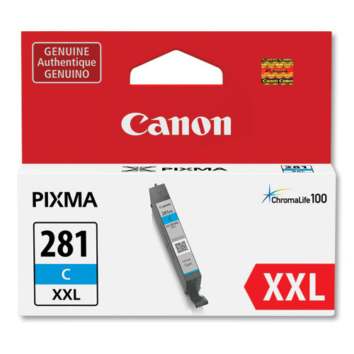 Canon 1980C001 (CLI-281 XXL) Cyan OEM Extra High Yield Ink Tank