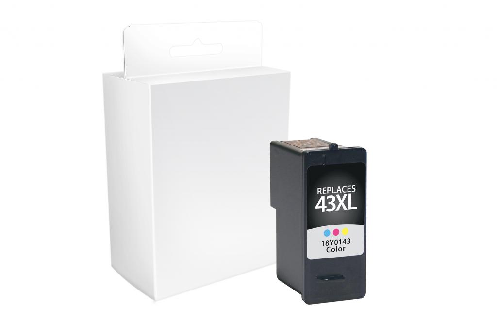 CIG Remanufactured High Yield Color Ink Cartridge (Alternative for Lexmark 18Y0143 #43XL) (480 Yield)