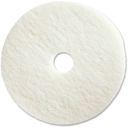 Genuine Joe  Floor Pads, f/Polishing, 17", 5/CT, White