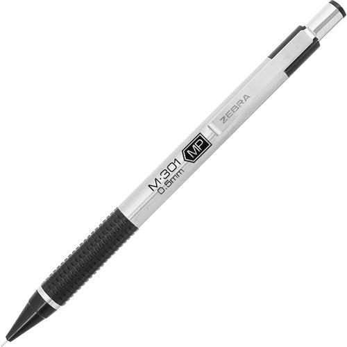 M-301 MECHANICAL PENCIL, 0.5 MM, HB (#2.5), BLACK LEAD, STEEL/BLACK ACCENTS BARREL, DOZEN