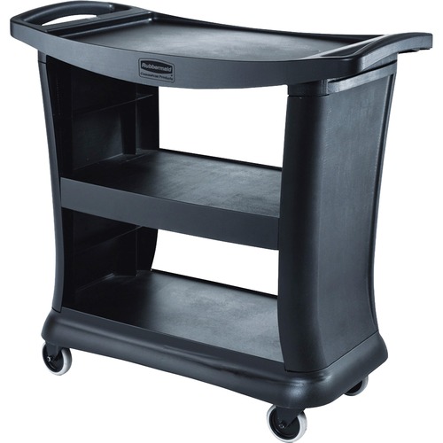 Rubbermaid Commercial Products  Executive Cart, 3 Shelves, 38-7/8"x20-3/8"x32", Black