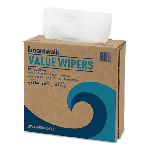 Drc Wipers, White, 9 1/3 X 16 1/2, 9 Dispensers Of 100, 900/carton