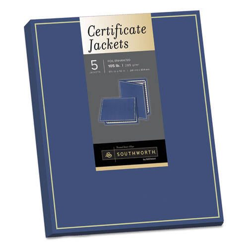 JACKET,CERT,LTR,NVBE/GLD