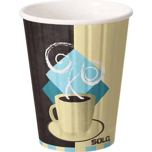 Solo Cup Company  Hot Cup W/Lid Combo, Insulated, 12 oz., 52/PK, MI/BK