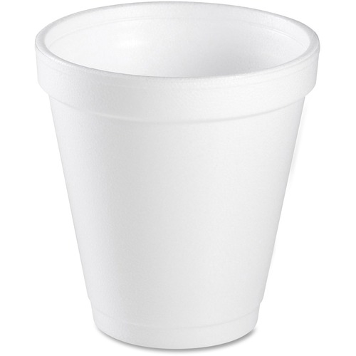 Dart Container Corp  Cups, Hot/Cold, Foam, 10 oz, 25/BG, White