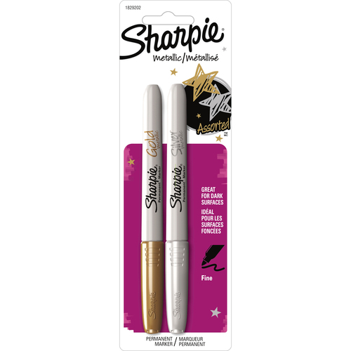 MARKER,SHARPIE,METALLIC,2PK