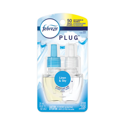 PLUG AIR FRESHENER REFILLS, LINEN AND SKY, 0.87 OZ