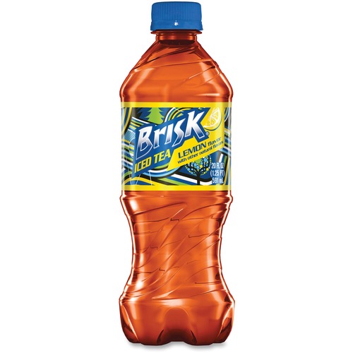Pepsico  Brisk Iced Tea, Plastic, 20oz., 24/CT, Blue/Yellow
