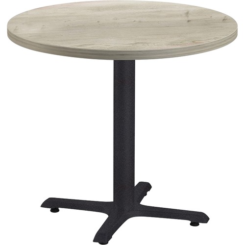 Special-T  X-base Table, Round Top, 36"Dx29"H, Aged Driftwood