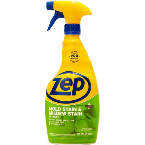 Zep Commercial  Stain Remover Spray, f/Mold/Mildew, w/Bleach, 32 oz.