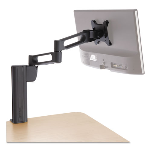COLUMN MOUNT EXTENDED MONITOR ARM WITH SMARTFIT, FOR 15" TO 24" MONITORS, GRAY, SUPPORTS 20 LB