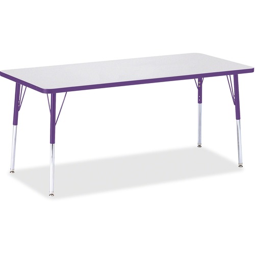 Jonti-Craft, Inc.  Activity Table, Rectangle, 24"-31"x30"x72", Purple