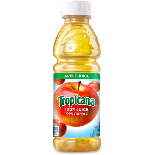 Quaker Foods  Apple Juice, Tropicana, 10oz, 24/CT, Glow Yellow