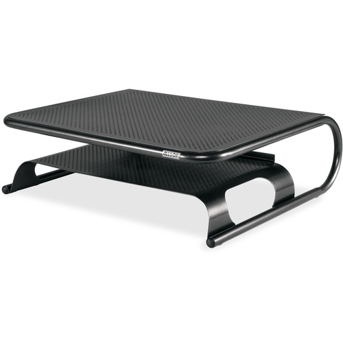 METAL ART PRINTER AND MONITOR STAND PLUS, 18" X 13.5" X 6", BLACK, SUPPORTS 50 LBS