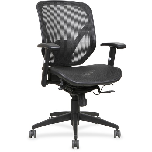 CHAIR,W/ARMS,MIDBACK,MSH,BK