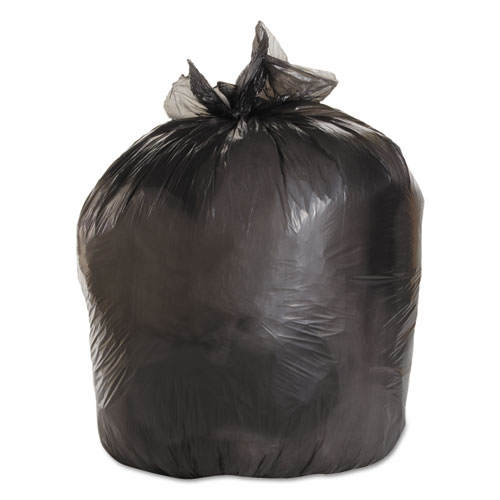 LOW-DENSITY WASTE CAN LINERS, 33 GAL, 0.5 MIL, 33" X 39", BLACK, 200/CARTON